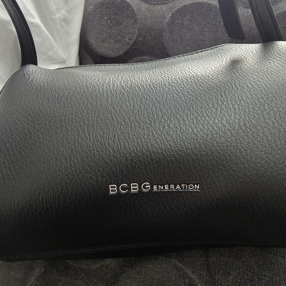 BCBGeneration Black Studded Dome Hand Bag with Gold & Silver Studs - Picture 5 of 6
